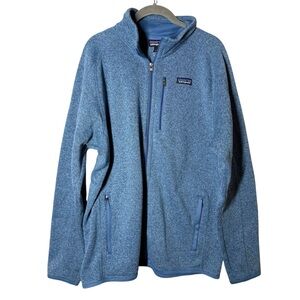 Patagonia Better Sweater Men's Full Zip Fleece Jacket Size L Blue